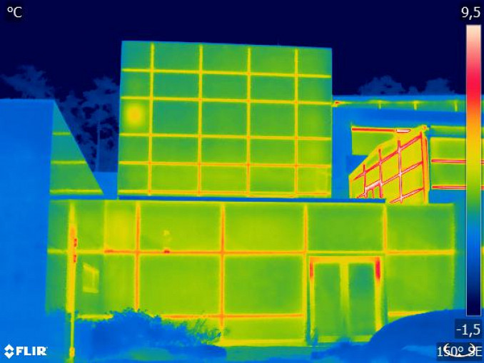 <p>Mise en évidence de la condensation de verre par caméra thermique</p>